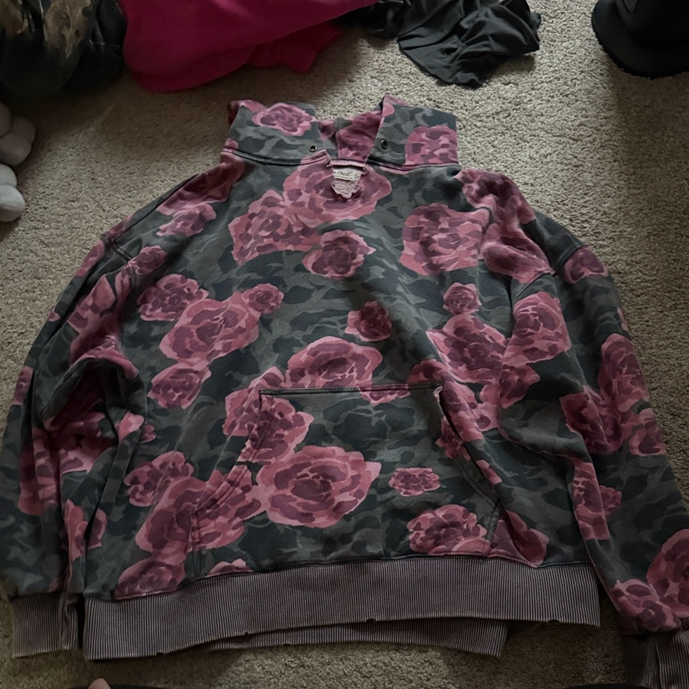 We The Free Pink and Green Hoodie